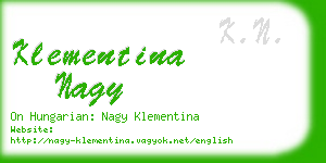 klementina nagy business card